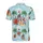 Bigfoot Surfer Beach: Palm Trees, Hibiscus, Red White Surfboards Edge-to-Edge Men's Polo Shirt (Lightweight) - a418Nmrx5F