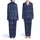 Scandinavian Fair Isle Night Owl Pajamas: Navy Blue Owl, Moon & Star Pattern Satin Pajamas Set - 1