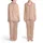 Family Christmas: Cream & Red Triple Vertical Stripe Polyester Spandex Pajamas Set Satin Pajamas Set - 1