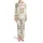 Bridesmaid Satin Pajamas: Champagne Flute & Rose Pattern – Bridal Sleep Set Satin Pajamas Set - 2