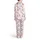 Teen Tween Pink Slumber Party Sleep Set: Playful Pizza, Pajama, Popcorn & Star Pattern Satin Pajamas Set - 3