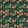 Forest Green '67' Gold Gingerbread Green Numbers Christmas Santa Hats Candy Cane Pattern Satin Pajamas Set - 9