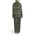 Forest Green '67' Gold Gingerbread Green Numbers Christmas Santa Hats Candy Cane Pattern Satin Pajamas Set - 3