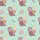 Sloth Ice Cream Donut Pattern: Plum Sloths, Mint Green Background, Pastel Macarons Satin Pajamas Set - 9