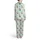 Sloth Ice Cream Donut Pattern: Plum Sloths, Mint Green Background, Pastel Macarons Satin Pajamas Set - 3