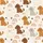 Dog Parent Poodle Mix Cream Tan Gray Dogs Bone Paw Heart Rainbow Design Satin Pajamas Set - 9