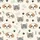 Pet Lover Shih Tzu Puppy, Grey Tabby Kitten Faces, Black Paw, White Bones, Pink Yarn Satin Pajamas Set - 9