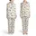 Pet Lover Shih Tzu Puppy, Grey Tabby Kitten Faces, Black Paw, White Bones, Pink Yarn Satin Pajamas Set - 1