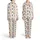 Nutcracker Gingerbread Wreath Christmas Repeating Pattern: Candy Cane Candle Golden Tree Satin Pajamas Set - 1