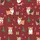 Corgi Dogs Santa Hat Antler Gift Box Christmas Tree Snowflake Candy Cane Maroon Pattern Satin Pajamas Set - 9