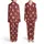 Corgi Dogs Santa Hat Antler Gift Box Christmas Tree Snowflake Candy Cane Maroon Pattern Satin Pajamas Set - 1