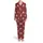 Corgi Dogs Santa Hat Antler Gift Box Christmas Tree Snowflake Candy Cane Maroon Pattern Satin Pajamas Set - 2