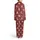 Corgi Dogs Santa Hat Antler Gift Box Christmas Tree Snowflake Candy Cane Maroon Pattern Satin Pajamas Set - 3
