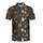 Jack-O-Lantern Haunted House Witch Ghost Skull Bat Spooky Tree Seamless Textile Pattern Men's Polo Shirt (Lightweight) - 2
