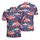 American Flag & Gradient Butterfly Wavy Stripe Blue Starfield Fabric Pattern Men's Polo Shirt (Lightweight) - 1