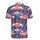 American Flag & Gradient Butterfly Wavy Stripe Blue Starfield Fabric Pattern Men's Polo Shirt (Lightweight) - 3