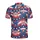 American Flag & Gradient Butterfly Wavy Stripe Blue Starfield Fabric Pattern Men's Polo Shirt (Lightweight) - 2