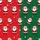 Christmas Cheering Santas Pattern: Red Green Mosaic, Yellow Stars, High Contrast Men's Polo Shirt (Lightweight) - 5