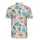Pink Flamingo Mardi Gras Mask Saxophone Swirling Foliage Confetti Dot Fabric Print Men's Polo Shirt (Lightweight) - 3