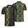 Crayfish Motif Repeating Vertical Columns Multi-Color Etched Detailed Aquatic Pattern Men's Polo Shirt (Lightweight) - 1