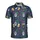 Skull Jester Hat Masquerade Beer Mug Purple Green Gold Ribbon Sphere Textile Pattern Men's Polo Shirt (Lightweight) - 2