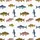 Angler's Game Fish Polo: Bass Perch Mackerel Trout White Water Currents Men's Polo Shirt (Lightweight) - 5