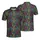Bigfoot Grey Alien UFO Neon Black Canvas Polo with Lightning Moons Men's Polo Shirt (Lightweight) - 1