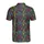 Bigfoot Grey Alien UFO Neon Black Canvas Polo with Lightning Moons Men's Polo Shirt (Lightweight) - 3