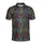 Bigfoot Grey Alien UFO Neon Black Canvas Polo with Lightning Moons Men's Polo Shirt (Lightweight) - 2