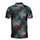 Pink Flamingo Poses Monstera Leaf Palm Frond Black Mosaic Polo Fabric Men's Polo Shirt (Lightweight) - 2
