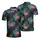 Pink Flamingo Poses Monstera Leaf Palm Frond Black Mosaic Polo Fabric Men's Polo Shirt (Lightweight) - 1