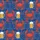 Crab Lobster Beer Glass, Red-Orange Golden Ship Wheel Anchor Textile Pattern Men's Polo Shirt (Lightweight) - 5