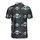 Light Blue Alien Heads Purple Ringed Planets White Star Mosaic Sporty Textile Graphic Men's Polo Shirt (Lightweight) - 3