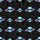 Light Blue Alien Heads Purple Ringed Planets White Star Mosaic Sporty Textile Graphic Men's Polo Shirt (Lightweight) - 5
