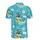 Surfing Black Cat & Ocean Wave Pattern with Hibiscus Flowers, Tropical Fish Men's Polo Shirt (Lightweight) - 3