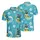 Surfing Black Cat & Ocean Wave Pattern with Hibiscus Flowers, Tropical Fish Men's Polo Shirt (Lightweight) - 1