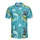 Surfing Black Cat & Ocean Wave Pattern with Hibiscus Flowers, Tropical Fish Men's Polo Shirt (Lightweight) - 2