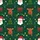 Santa Claus Reindeer Christmas Tree Red Plaid Bows Colorful Lights Textile Print Men's Polo Shirt (Lightweight) - 5