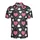High Contrast Staggered Heart Grid Deep Black Pink White Tiny Dots Seamless Pattern Men's Polo Shirt (Lightweight) - 2