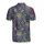 Mardi Gras Enthusiast: High Contrast Neon Mask Fleur-de-lis Bead Starburst Polo Men's Polo Shirt (Lightweight) - 3