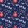 Deep Navy Christmas Ho Ho Ho Gift Box Candy Cane Snowflake Lights Stars & Berries Satin Pajamas Set - 9