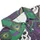 White Skull Green Fedora Gold Fleur-de-lis Peacock Feather Mardi Gras Bead Fabric Pattern Men's Polo Shirt (Lightweight) - 4