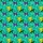 Seamless Balloon Animal Dog Purple Yellow Dark Green Pattern, Teal Sparkling Star Fabric Design Men's Polo Shirt (Lightweight) - 5