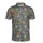 Mardi Gras Dancing Bigfoot Gorilla Jester Hat Mask Musical Instrument Fabric Print Men's Polo Shirt (Lightweight) - 2