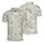 Equestrian Horse Poses Off-White Black Charcoal Wheat Stalks Grains Fabric Motif Men's Polo Shirt (Lightweight) - 1