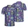 Cosmic Fan Neon Green Purple Blue Pink Yellow Alien Saucer Planet Star Lightning Design Men's Polo Shirt (Lightweight) - 1