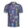 Cosmic Fan Neon Green Purple Blue Pink Yellow Alien Saucer Planet Star Lightning Design Men's Polo Shirt (Lightweight) - 2