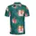 Baseball Enthusiast Flaming Baseball Glowing Streak Hibiscus Palm Frond Mosaic Design Men's Polo Shirt (Lightweight) - 2