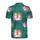 Baseball Enthusiast Flaming Baseball Glowing Streak Hibiscus Palm Frond Mosaic Design Men's Polo Shirt (Lightweight) - 3