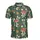 Red-Capped & Slender Beige Mushrooms, Blue Gills, Dark Green Fern Seamless Fabric Pattern Men's Polo Shirt (Lightweight) - 2